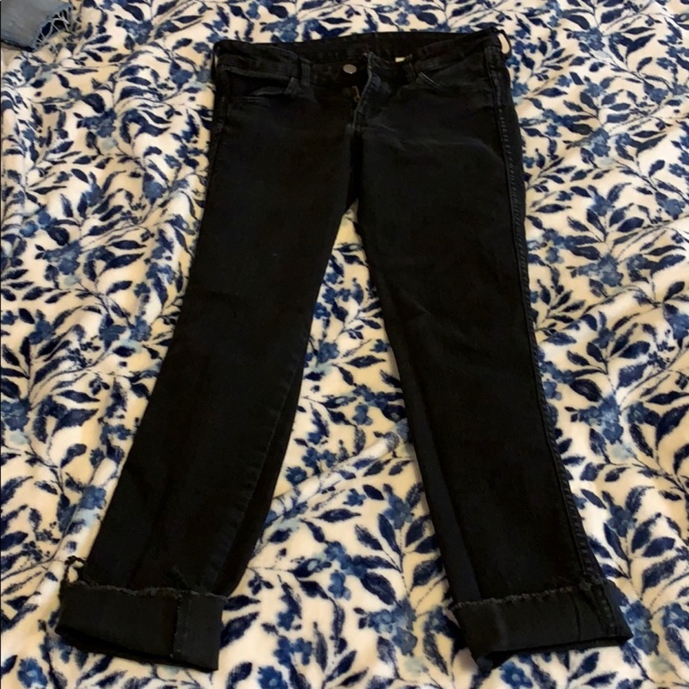 Black &Denim Capri Jeans with cuffs